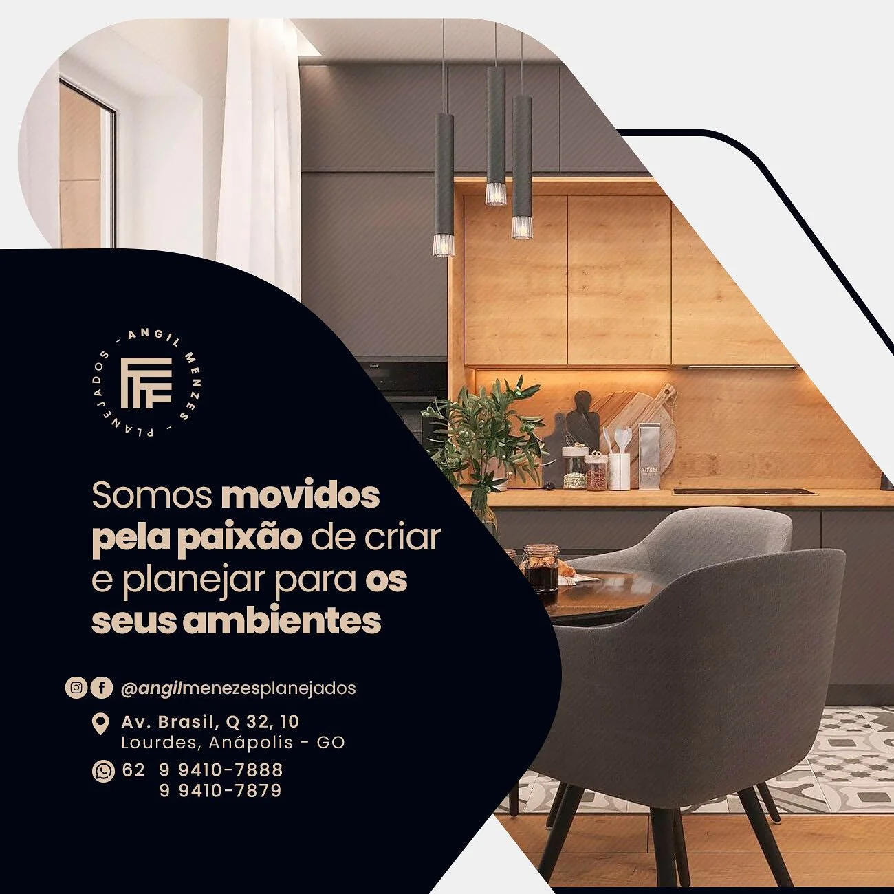 Peça institucional da Angil Menezes Planejados